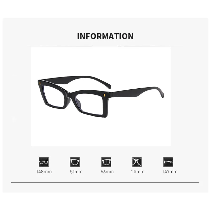 여성용 캣츠아이 블루라이트 차단 독서 안경 오버사이즈 프레임 노안 안경 처방 안경 광학 안경 +8.0까지