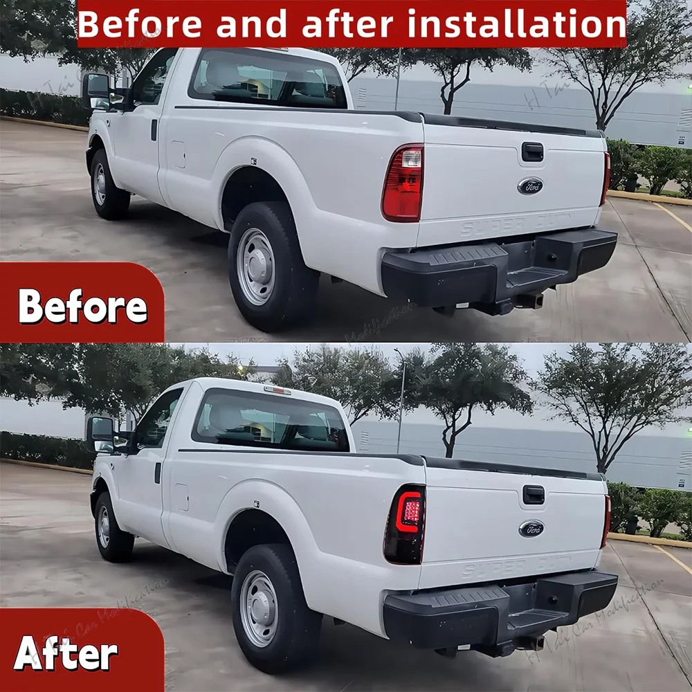 LED Tail Lights For Ford F-250 F-350 F-450 F-550 2008-2016 Rear Lamps Taillights Fog Lights Turn Signal Car Taillight Assemblies