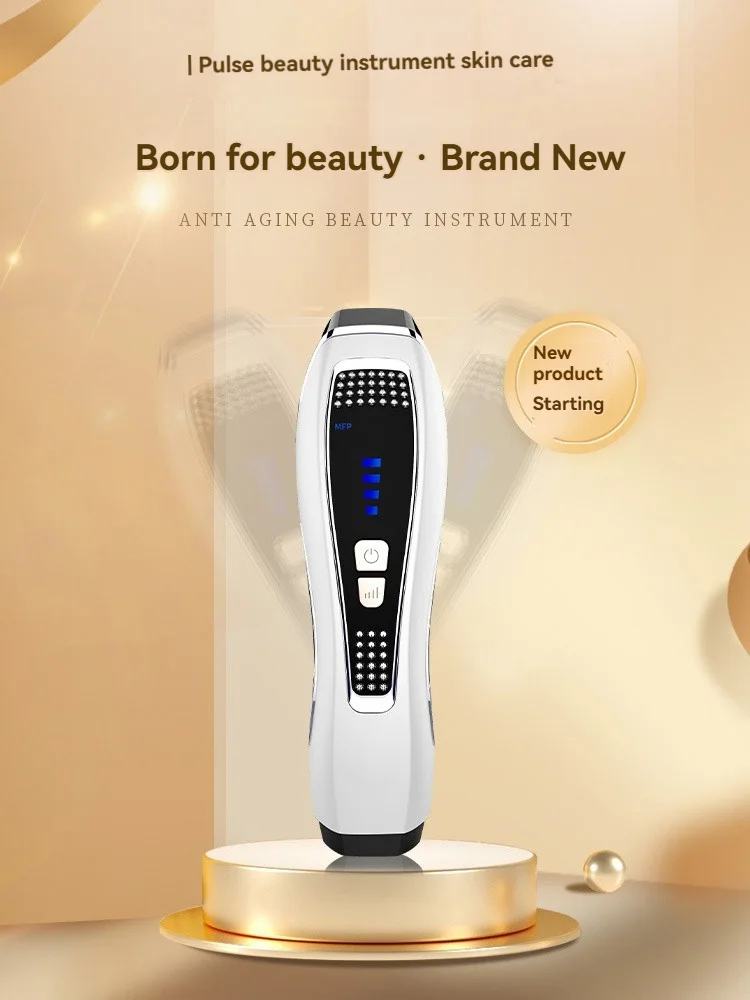 Dispositivo di bellezza a impulsi facciali a microcorrente Collo e viso Rafforzamento e sollevamento Photon Ringiovanimento della pelle Cura della bellezza Massa vibrante