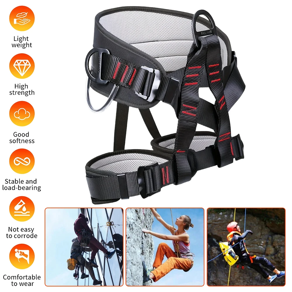 High Altitude Safety Belt Caving Rock Climbing Rappelling Equip for Air-conditioning Installation