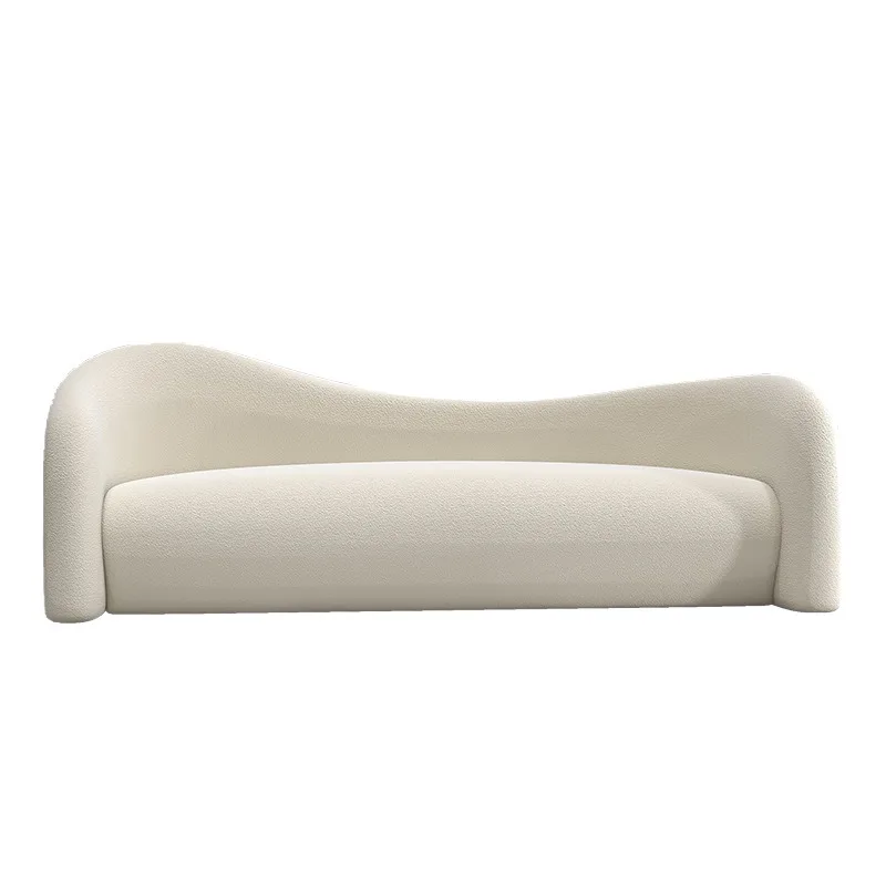 

Fabric sofa living room leisure double sofa chair designer hotel lounge area curved small sofa