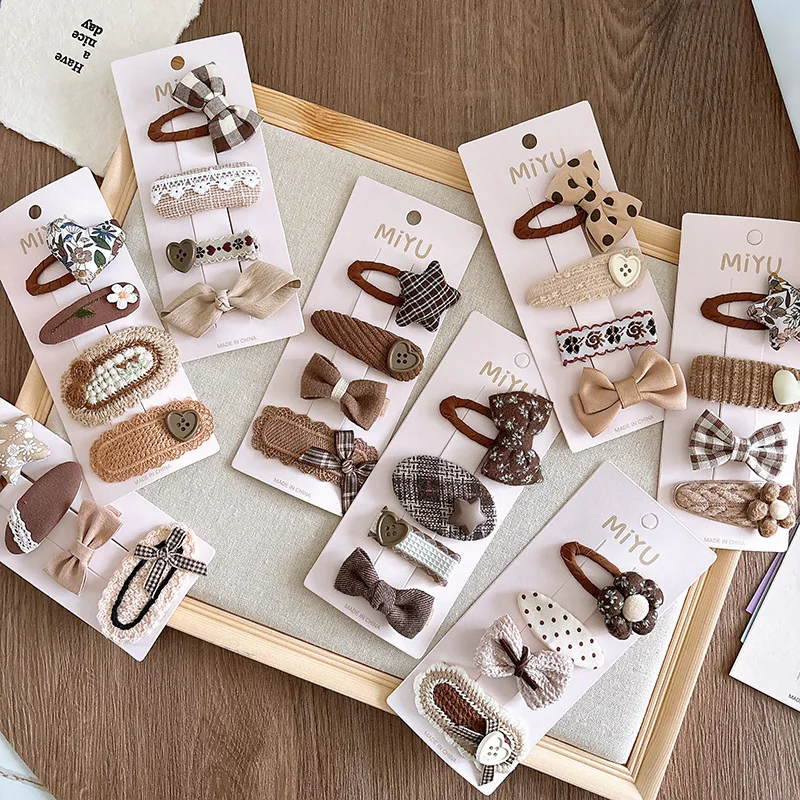 2025 Cute Bow Flower Hairpins Set Women Girls Children Hair Clips Pin Barrettes Accessories Hairclip Headwear Headdress Ornament — zdjęcie 3