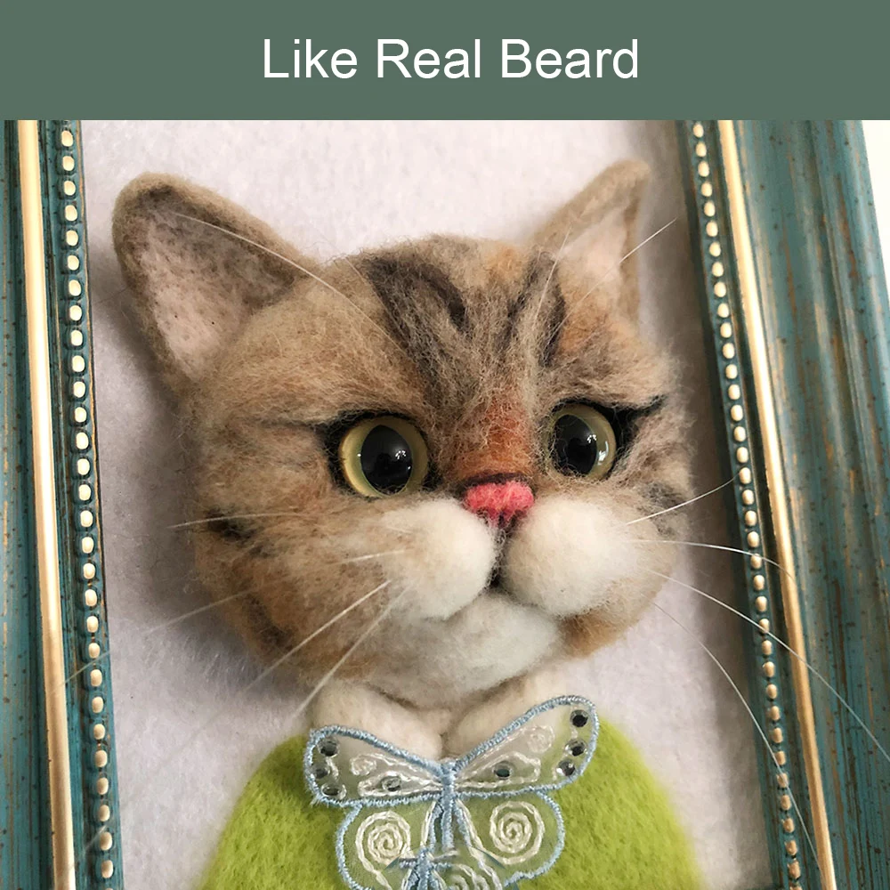 Imitation Cat Beard Animal Beard Wool Felt Handmade DIY Accessories Dog Beard Cat Simulation Beard Material Exquisite Whiskers