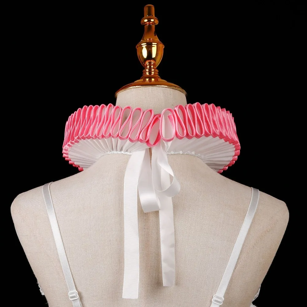 

Detachable Halloween Neck Ruffled Collar Vintage Opera Circus Clowns Ruff Collar Retro Victorian Costume