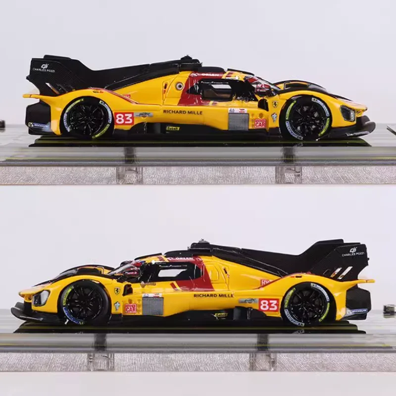 سوب 1:64 مقياس 499P سباق رقم 83 الراتنج محاكاة نموذج سيارة مجموعة ثابتة زينت عطلة لعبة هدية تذكارية