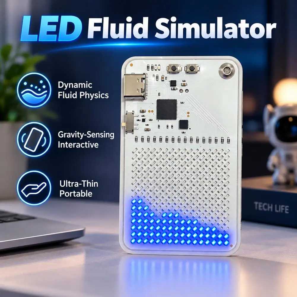 New Cute Shake Activated LED Ambient Light Dynamic Interactive Water Flow Desk Lamp Desktop Decor Bag Charm Christmas Ornament