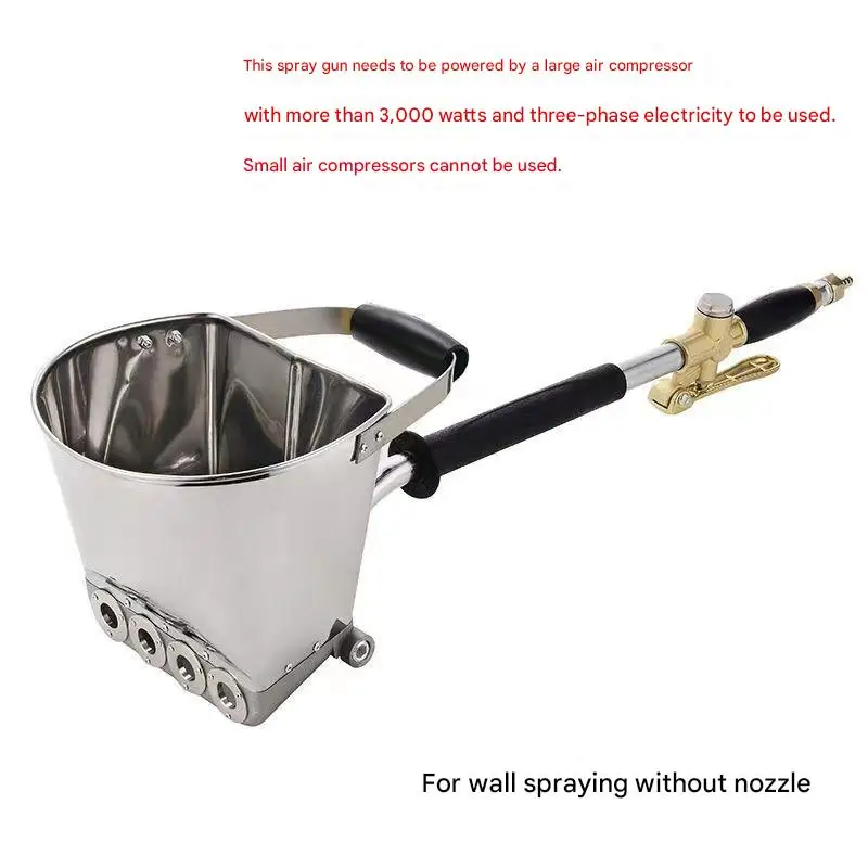 Building cement mortar spray gun pneumatic real stone paint spray machine paint exterior wall multi-function spray gun tools