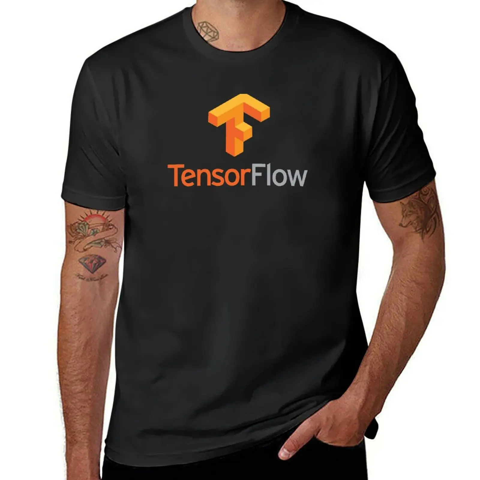 

Винтажная Футболка tensorflow, индивидуальный дизайн, ваши собственные мужские футболки