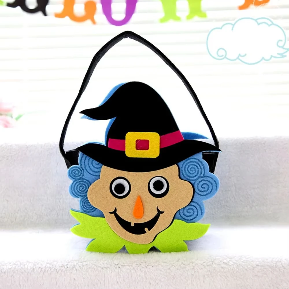Spooky Themed Bag Cute Halloween Handheld Tote Trick Or Treat Bag Spooky Halloween Candy Bag For Candy Storage Halloween Party