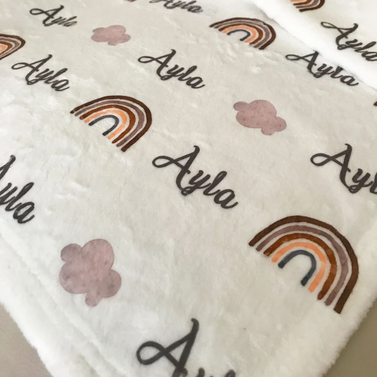 LVYZIHO-Juego de ropa de cama de arcoíris bohemio, personalizado con nombre, juego de cama de arcoíris bohemio, regalo para Baby Shower