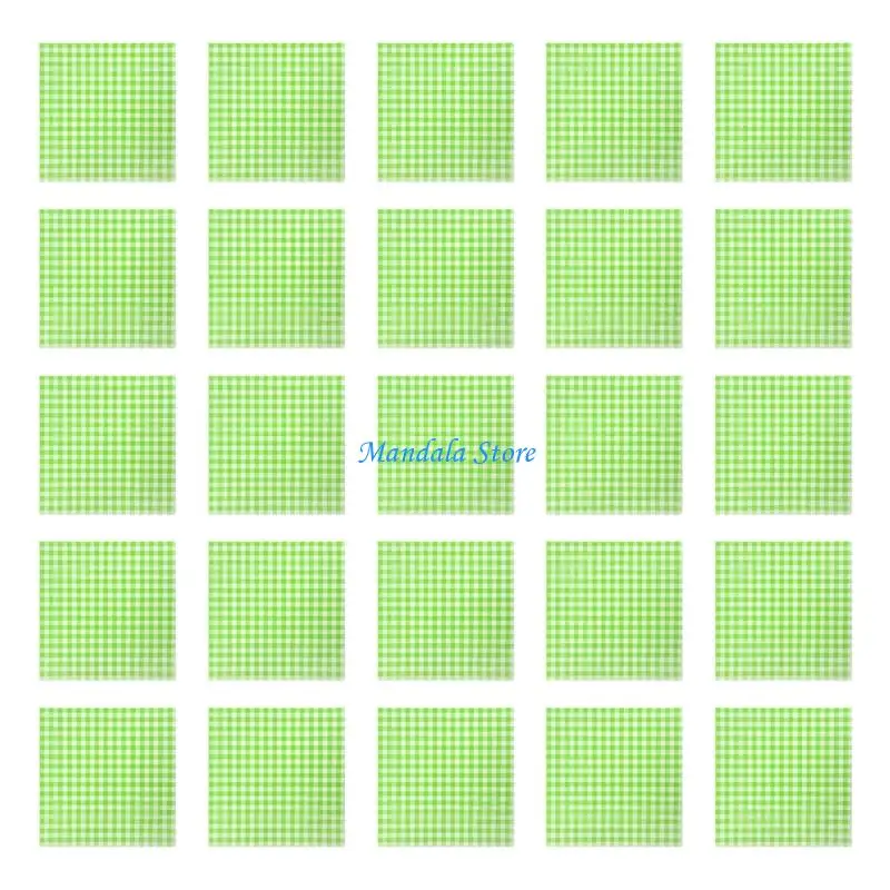 

U2JC Efficient Hamburger Wrapping Paper 200PCS 22X22cm Greaseproof Gridded Sheets For Baking Snacks 4 Bright Color