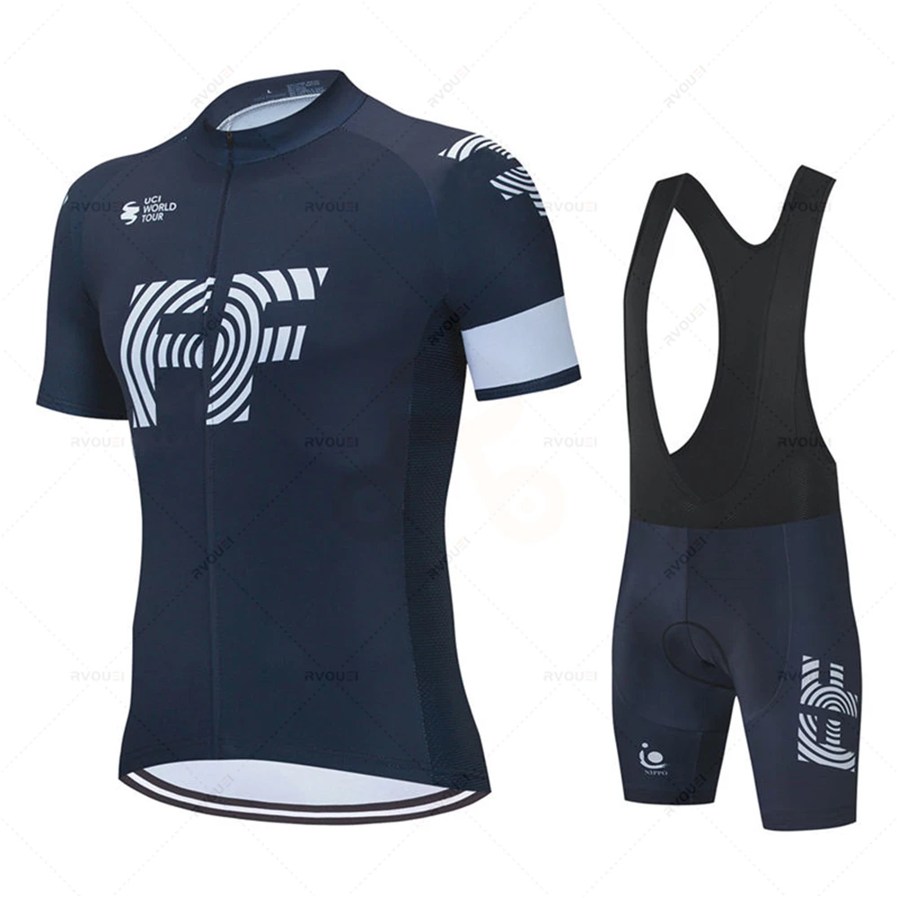 New Summer Cycling Clothing 2022 Men\'s Team Short Sleeve Cycling Jersey Set Breathable Mountain Ropa Ciclismo Bike Racing Jersey