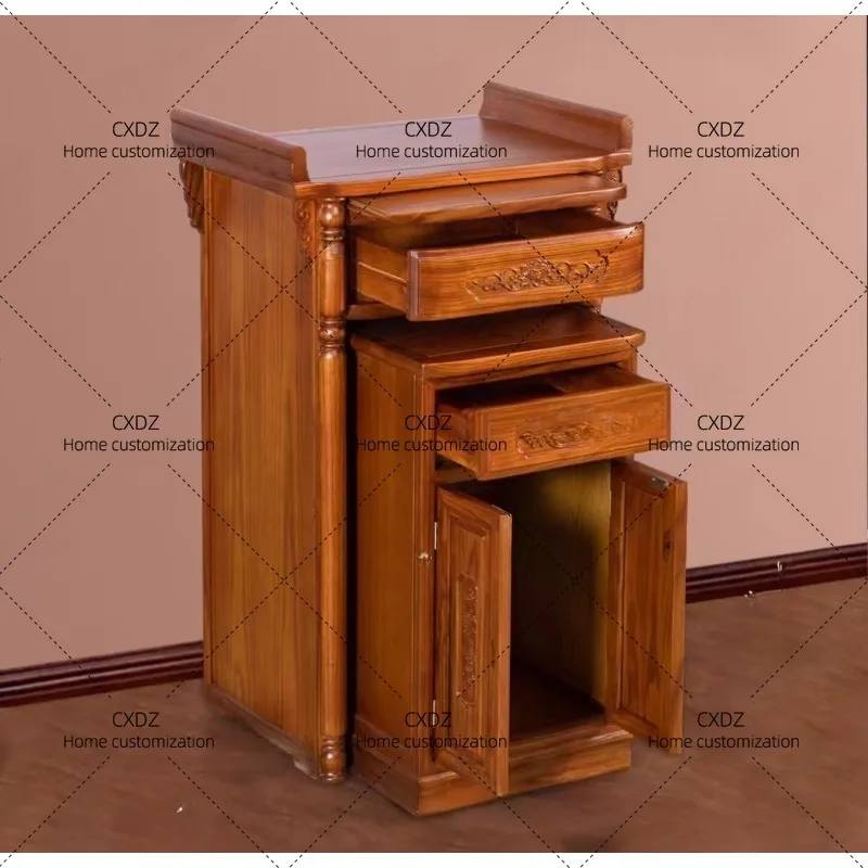 XXHousehold modern simple and economical solid wood Buddha table, incense case for table