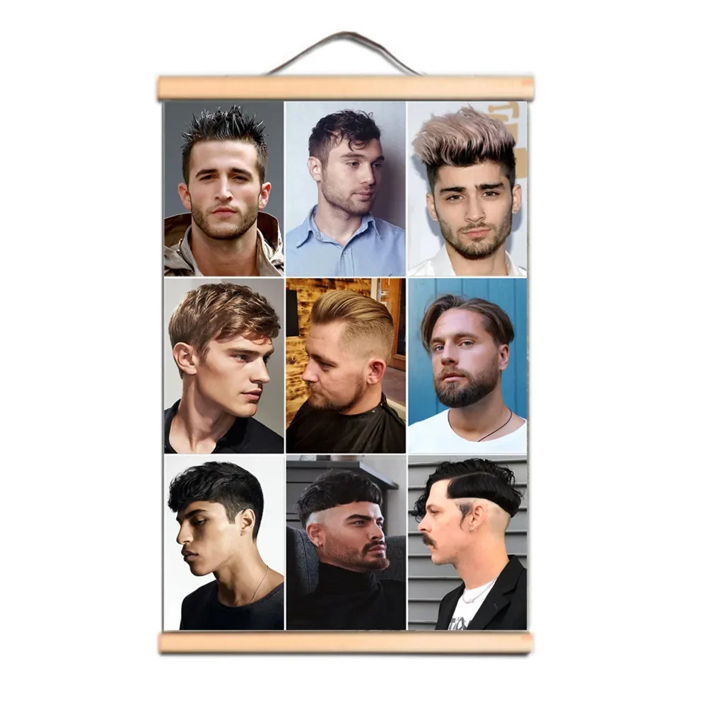 Upgrade Your Barber Shop Wall Decor with Classic Men's Short Hair Poster Wall Charts - Vintage Wall Art Decor for Hair Salon D4