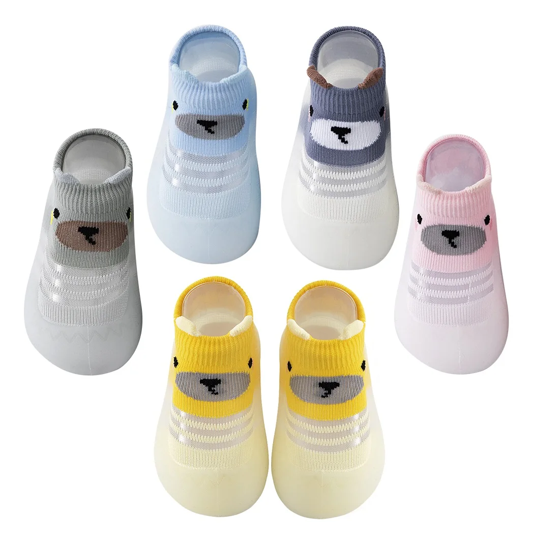 

5 pairs of shoes and socks, soft blueprint, anti slip sole for baby's preschool steps
