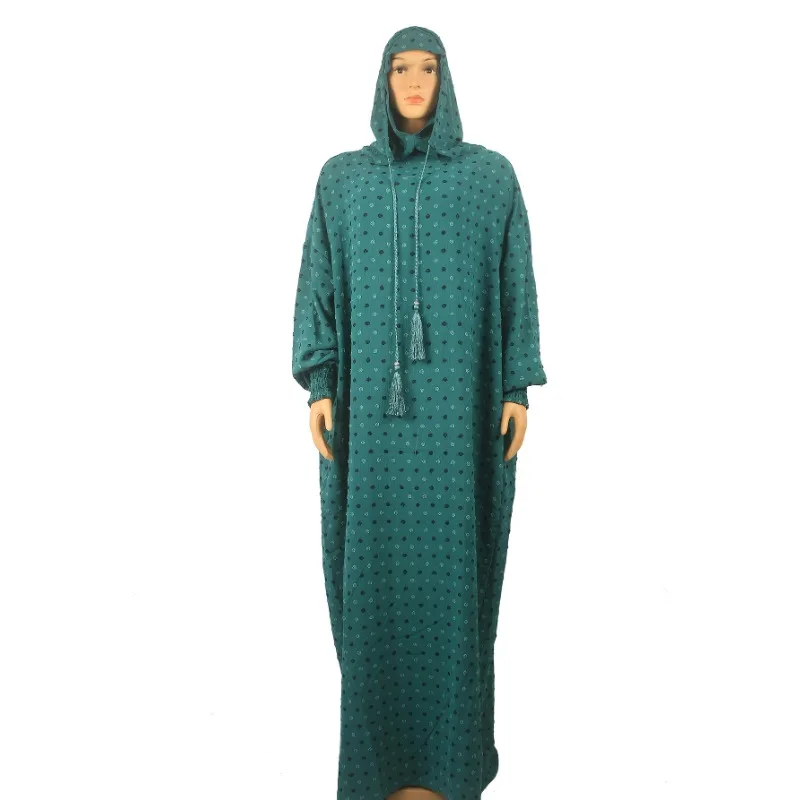 

Latest Ramadan Soft Cotton Prayer Abaya Double Hats Dubai Turkey Islam Prayer Clothes Fabric Dresses Islam Women Dress Kaftan