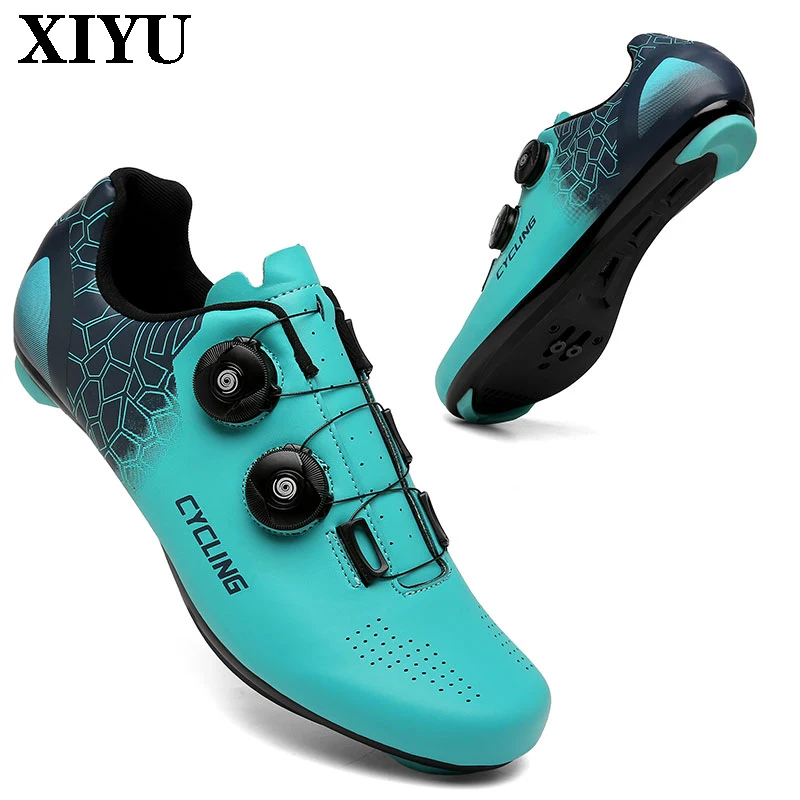 

XIYU Men's Road Cycling Shoes MTB Self-Clipping Quick-Drying Racing Shoes Plywood Mountain Bike Shoes SPD Clamped Cycling Shoes