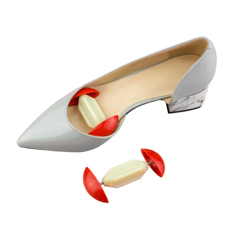 1 paio di mini tutore per scarpe in ABS regolabile estendere barella per scarpe resistente alle rughe alberi per scarpe lunghezza regolabile larghezza per uomo donna