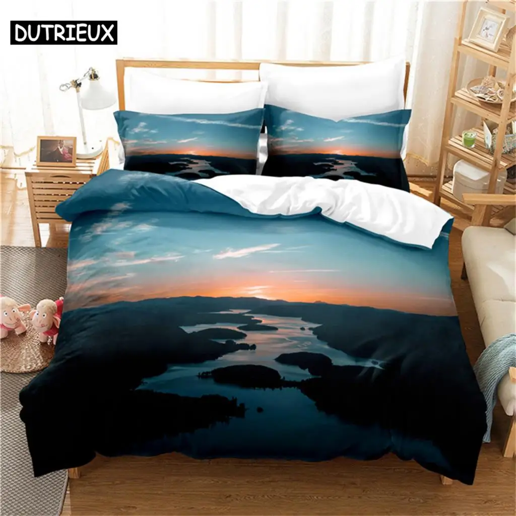 

Sun 3Pcs Bedding Sets 3D Digital Printing Custom Quilt Duvet Cover Set Home Queen King Quilt Pillowcase