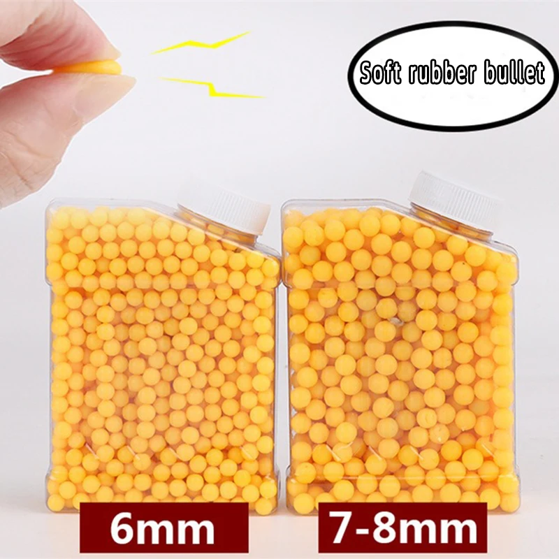

GW6 7-8mm Soft Rubber Bullets Safe Round Balls for Kids Toy Gun Outdoor Shooting Game Accessories