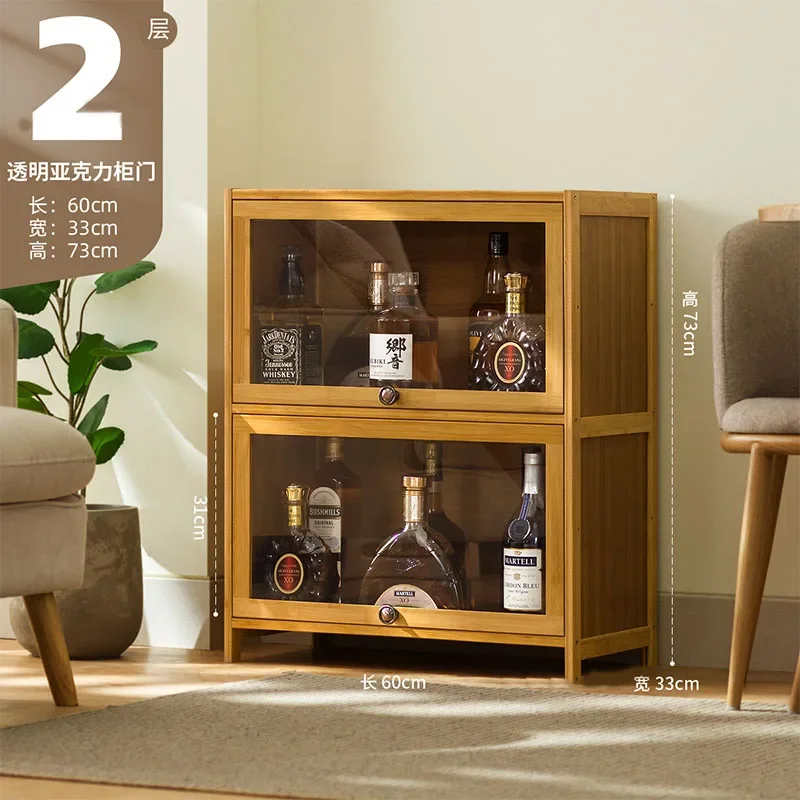 Wine Acrylic Display Cabinet Home Living Room Wine Cabinet Simple Bar Wine Showcases Bar Restaurant Multi-storey Locker