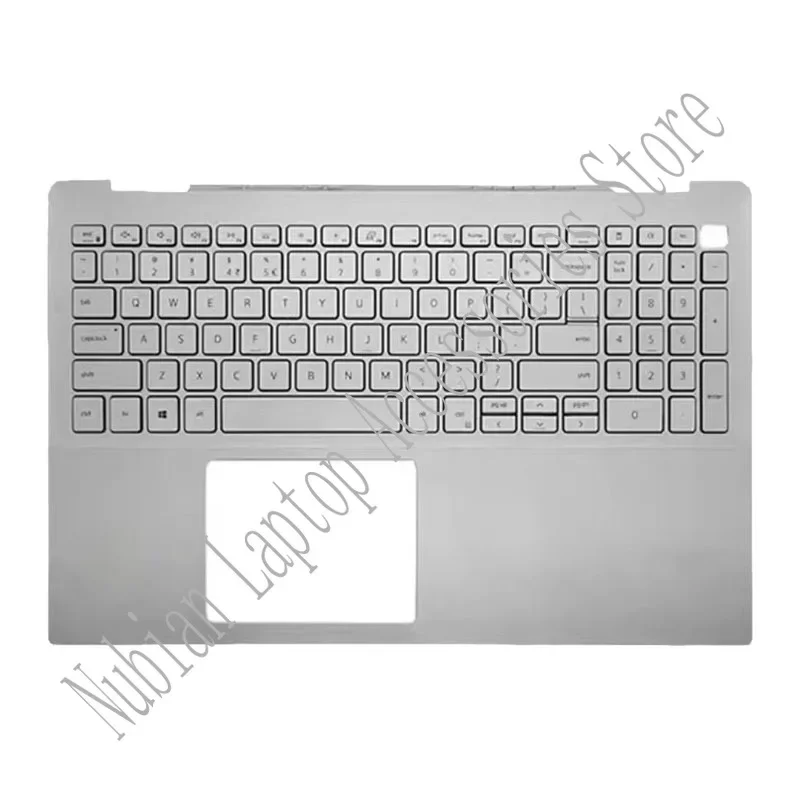 Novo para dell inspiron 15 5590 5598 laptop lcd capa traseira/quadro frontal/teclado palm pad/capa inferior/dobradiças prata