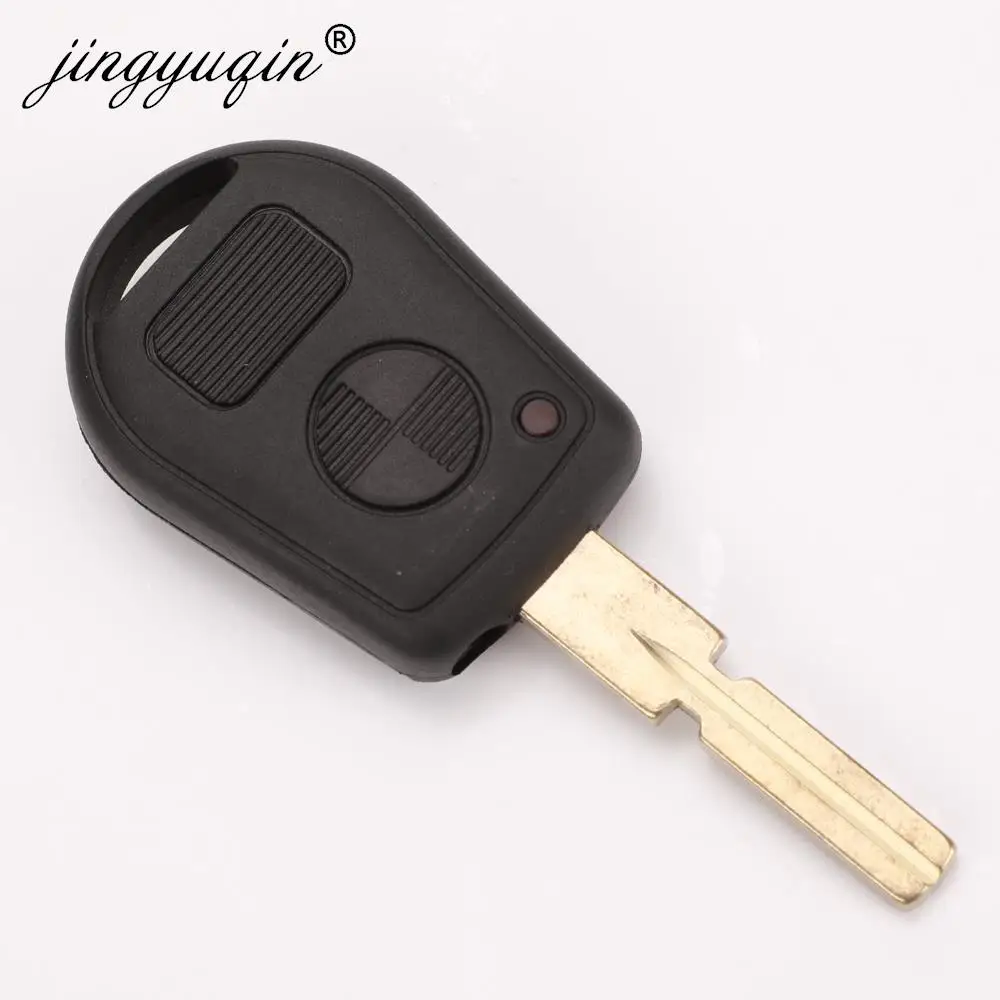 jingyuqin Remote 2 Buttton Car Key Shell For BMW E31 E32 E34 E36 E38 E39 E46 Z3 Key Case Cover Replacement