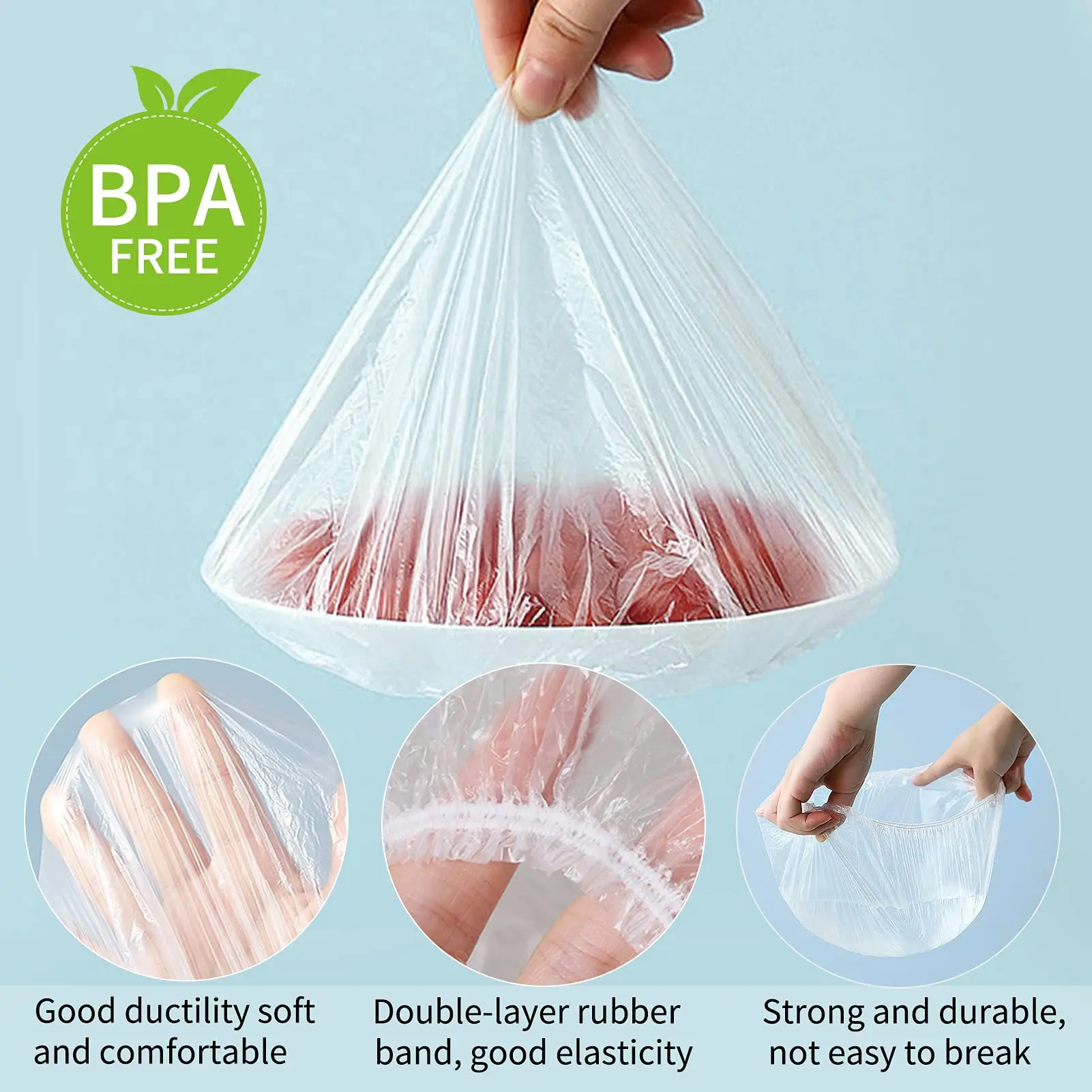 100/500PCS Disposable Fresh-keeping Bag Food Covers Fruit Storage Packaging Bags Kitchen Fresh Keeping Freshness image 2