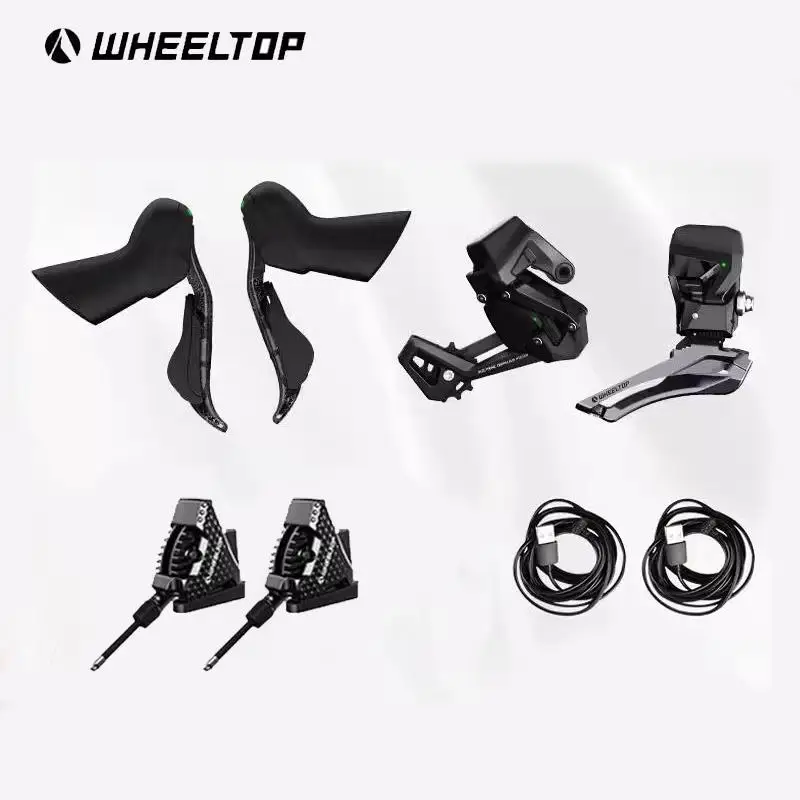 Wheeltop 7000 Carbon Fiber Bicycle Accessories, 7800 Caliper Hydraulic Disc Brake, Electronic Shifter, Drop Handlebar