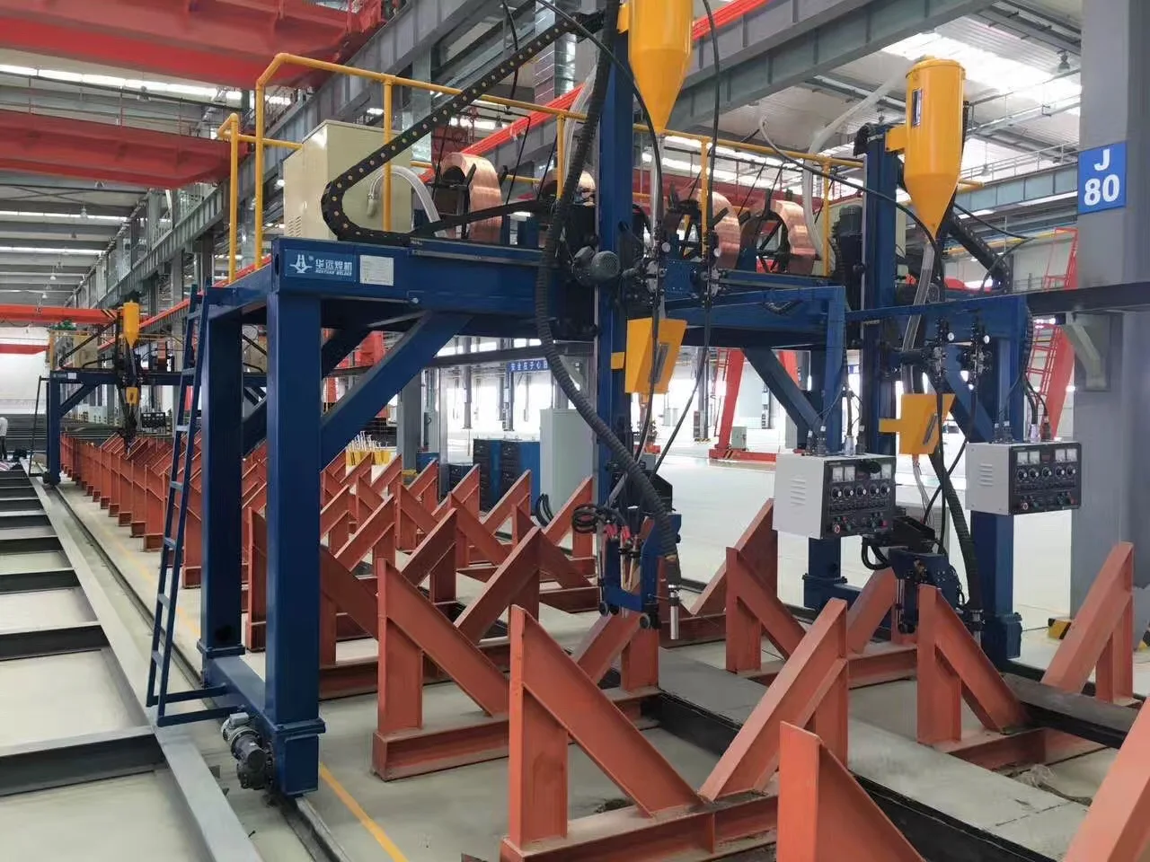 Huayuan الثقيلة LMZ-4000 معدات لحام أوتوماتيكية جسرية لحام هيكل فولاذي كبير مع آلة لحام SAW