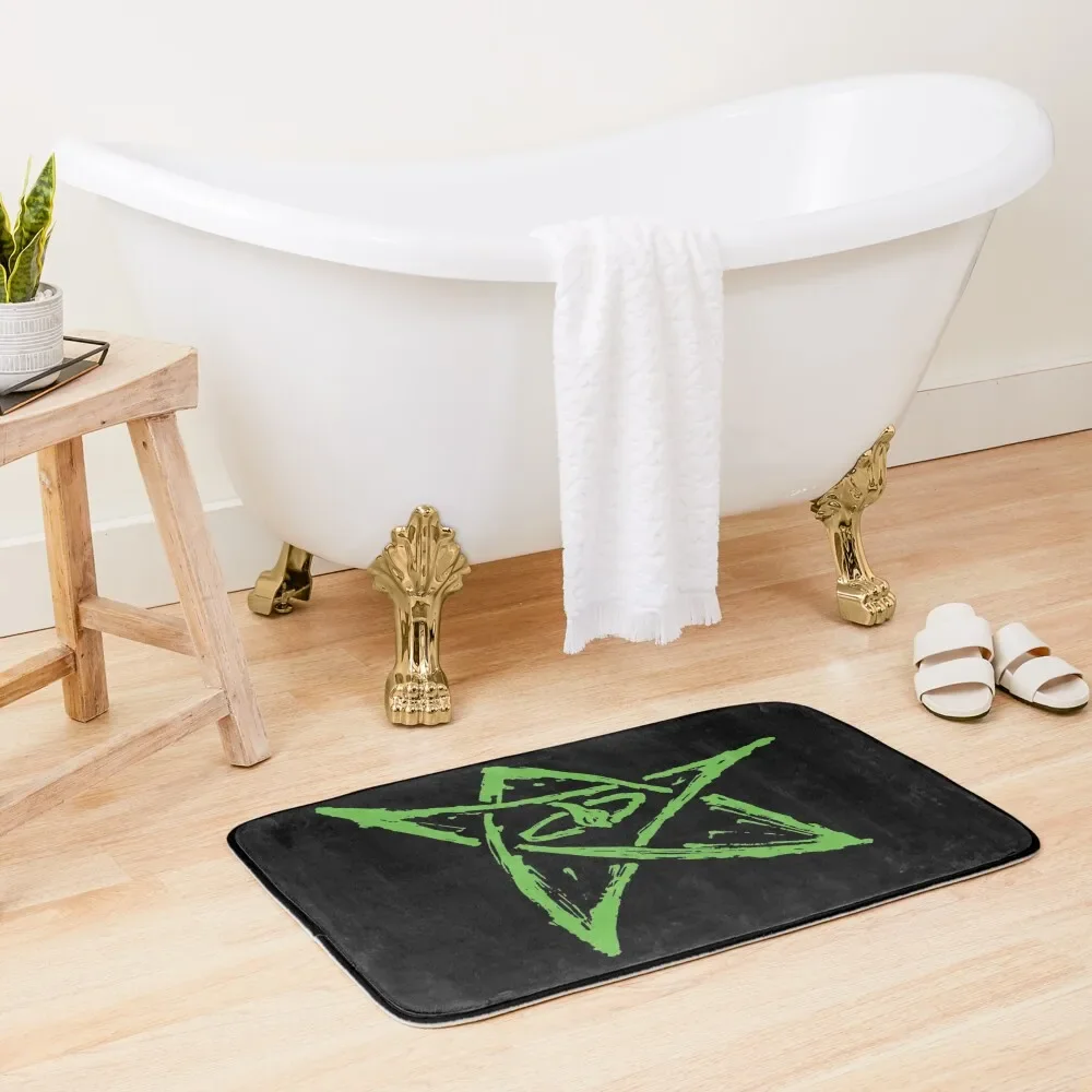 

Call of Cthulhu, Elder Sign - Green Bath Mat For Bathroom And Toilet House Interior Entrance Mat