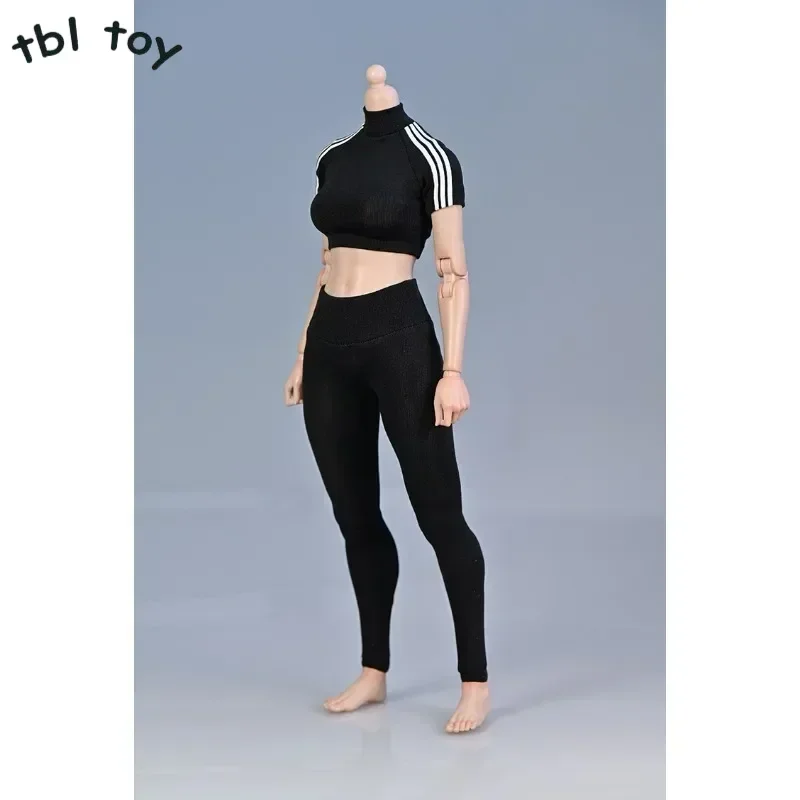 En Stock, pantalones de soldados femeninos a escala 1/6, pantalones de Yoga ajustados elásticos para figura de acción de 12 pulgadas, accesorios para muñecas corporales