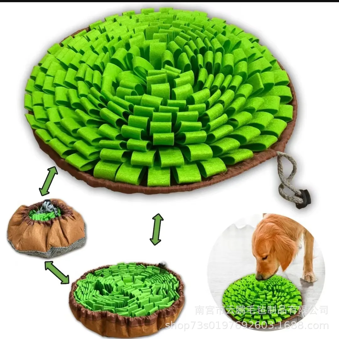 New Pet Sniffing Pad Flower-shaped Slow Food Pad Olfactory Training Educational Mat Pet Toy Dog Sniffing Mat