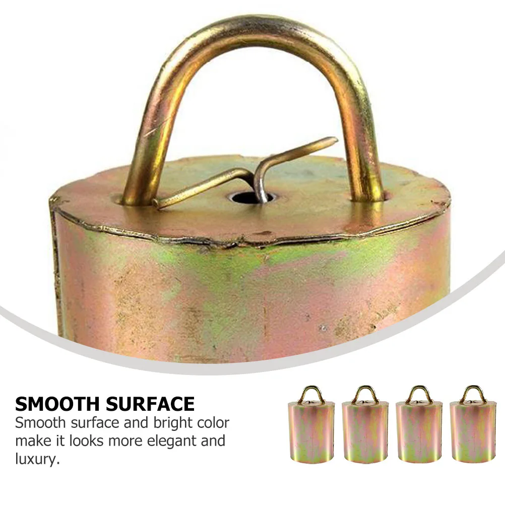 

4 Pcs Cow Bell Bells Cattle Goat Noise Maker Anti-lost Animals for Crafts Alloy Vintage