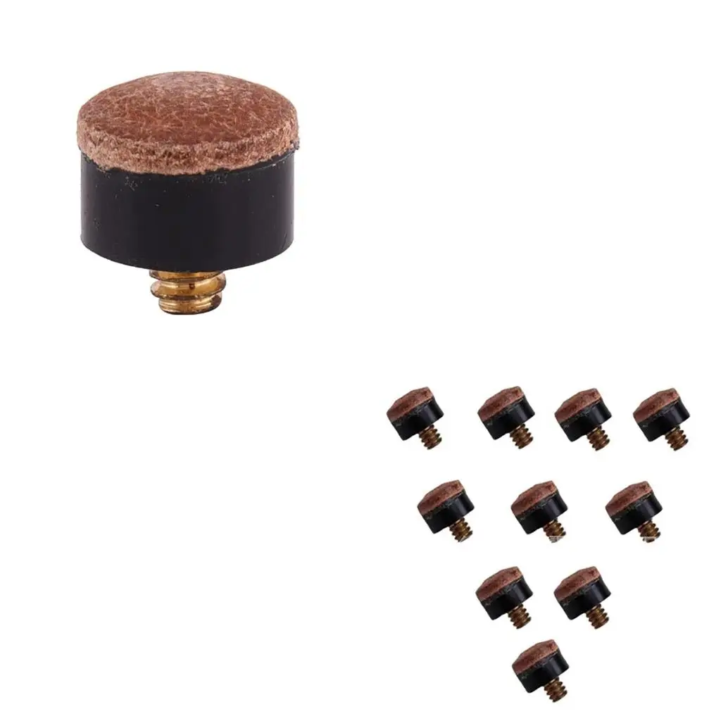 

Q39E 10 шт., винт из жесткой кожи на наконечнике для бильярда, сменный наконечник для бильярдного кия, наконечник для кия, для