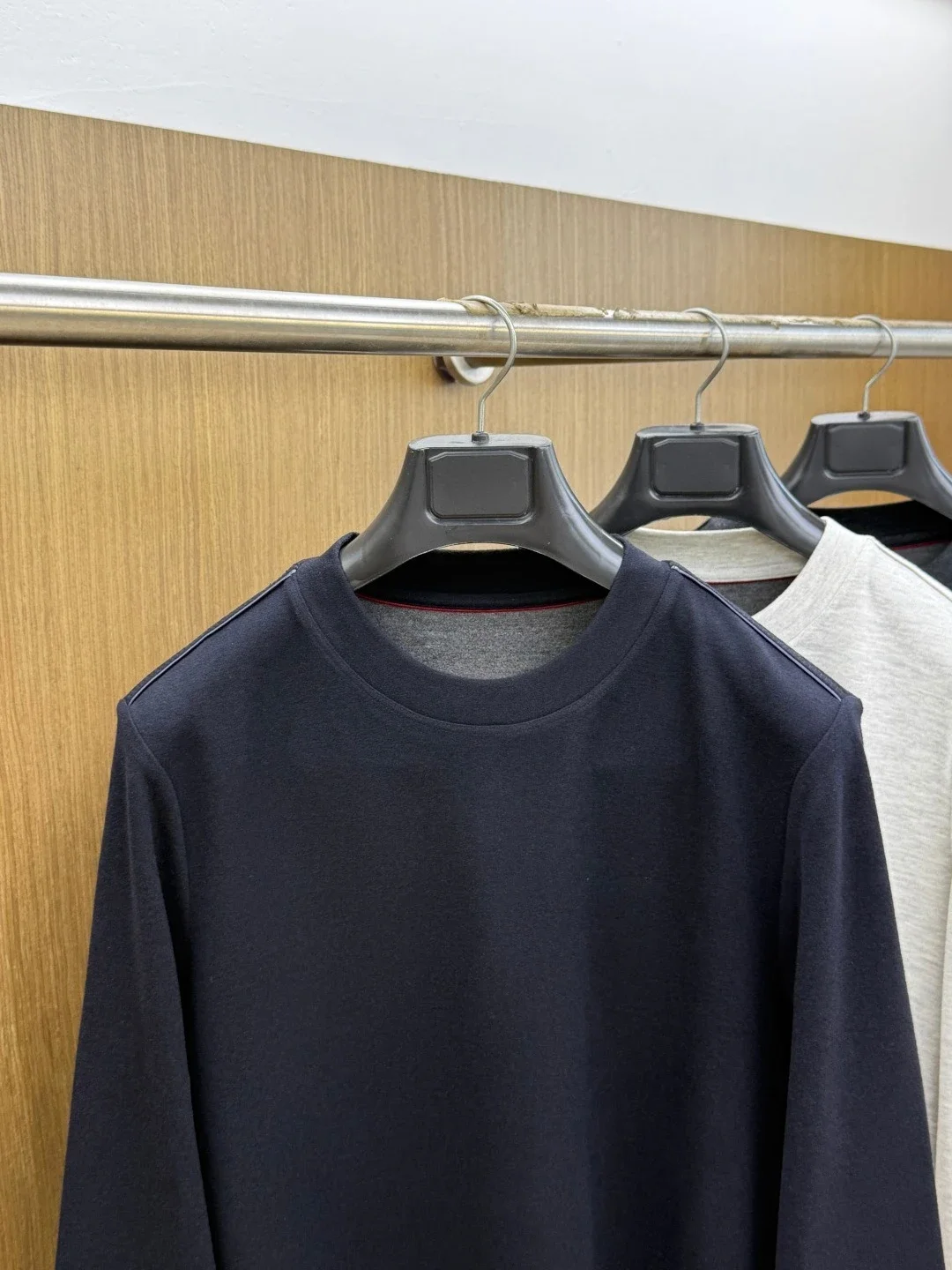Italian BC Crew Neck Comfortable Long Sleeve Casual T-Shirt