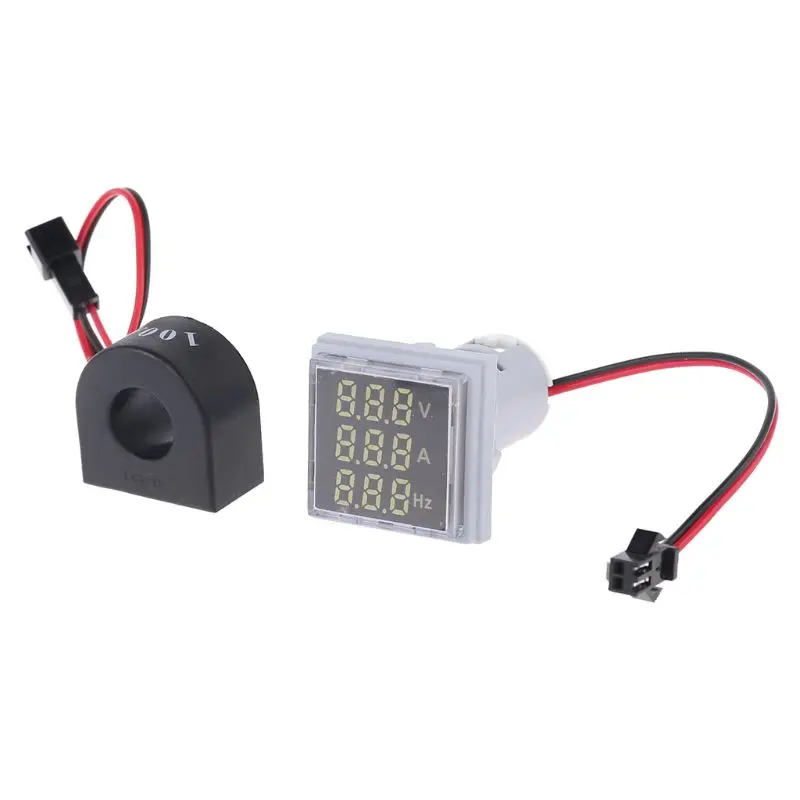 A2UD 3 in 1 Signal Indication Meter  Square Mini Digital Display  Current Frequency Meter  with 3-Digit LED