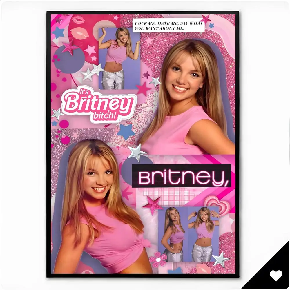Singer Pop Britney Spears Poster Wall Art Painting for Living Room Interior Decor and Gift Options