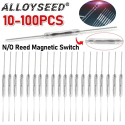 100-10pcs N/O Reed Switch Magnetic Switch 2 * 14mm Normally Open Magnetic Induction Switchs DIY Reed Switchs For Arduino