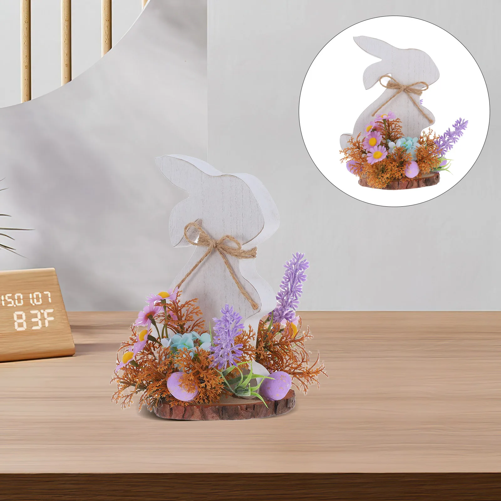 

Rustic Farmhouse Easter Bunny Wooden Decorative Accent For Coffee Tables Entryway Desktop Home Decor Craft Centerpiece