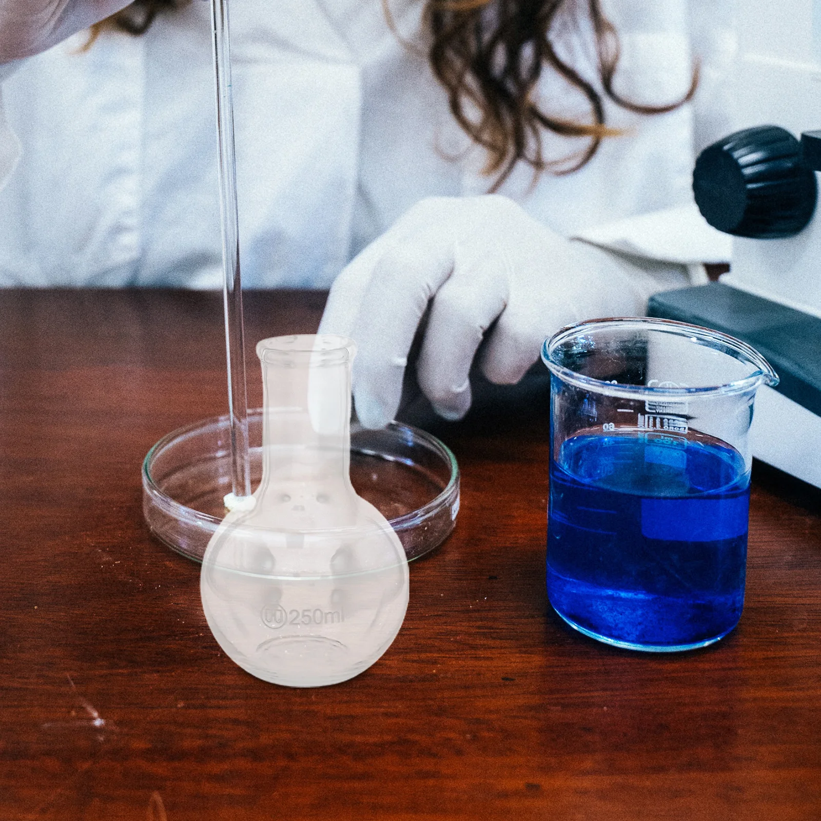 

Glass Beaker Flask Clear for Experiment Chemical Glassware Chemistry Laboratory