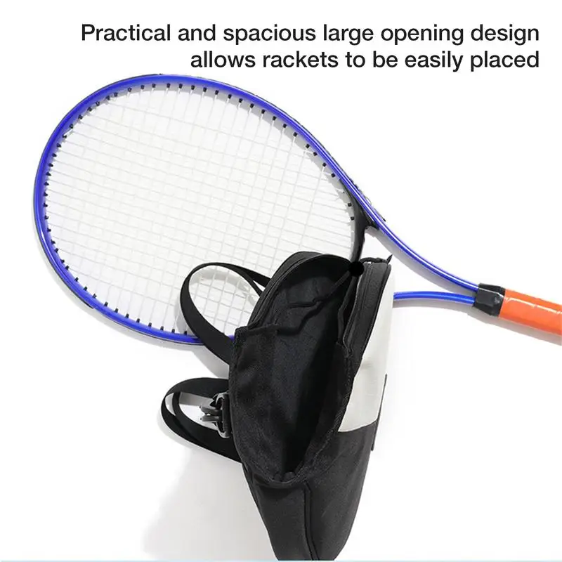 Tas raket Tenis, tas olahraga kapasitas besar tali bahu dapat disesuaikan ransel raket bulutangkis untuk Tenis Padel Squash