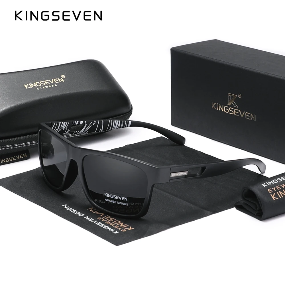 Genuine KINGSEVEN New 2024 Brand Design Men's Glasses Polarized Sunglasses Women UV Lens Fashion Eyewear Oculos de sol