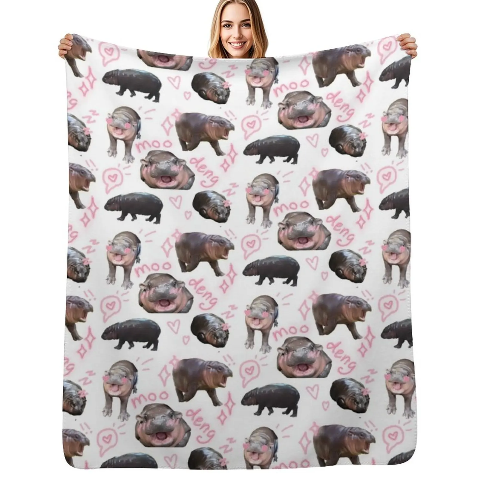 

MOO DENG IS SO CUTIE Throw Blanket Luxury Sofa Throw Shaggy Blanket