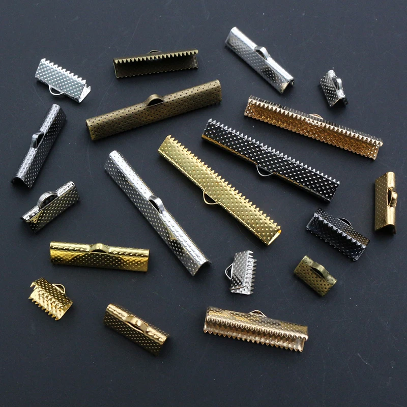50 Stück Cove-Verschlüsse, Kordel-Endkappen, Schnur, Band, Leder, Clip, DIY-Schmuckherstellung, Zubehör für Halskette, Armband, Verbindungsstücke