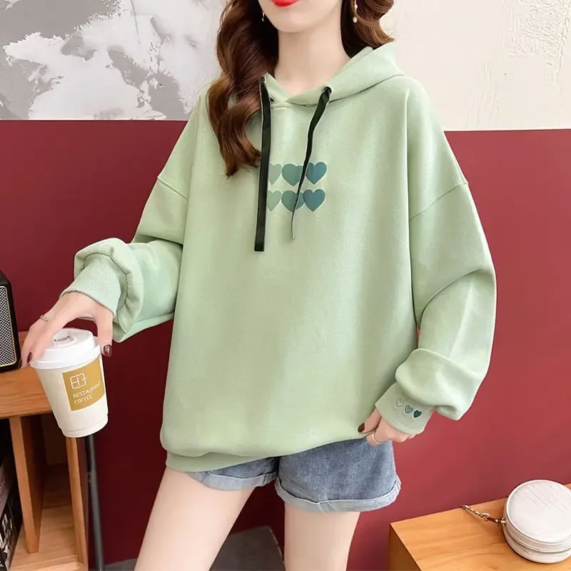Mode coréenne Baggy femme hauts à capuche printemps et automne vêtements d'extérieur en Promotion nouveauté Emo Kpop sweat à capuche pour les femmes