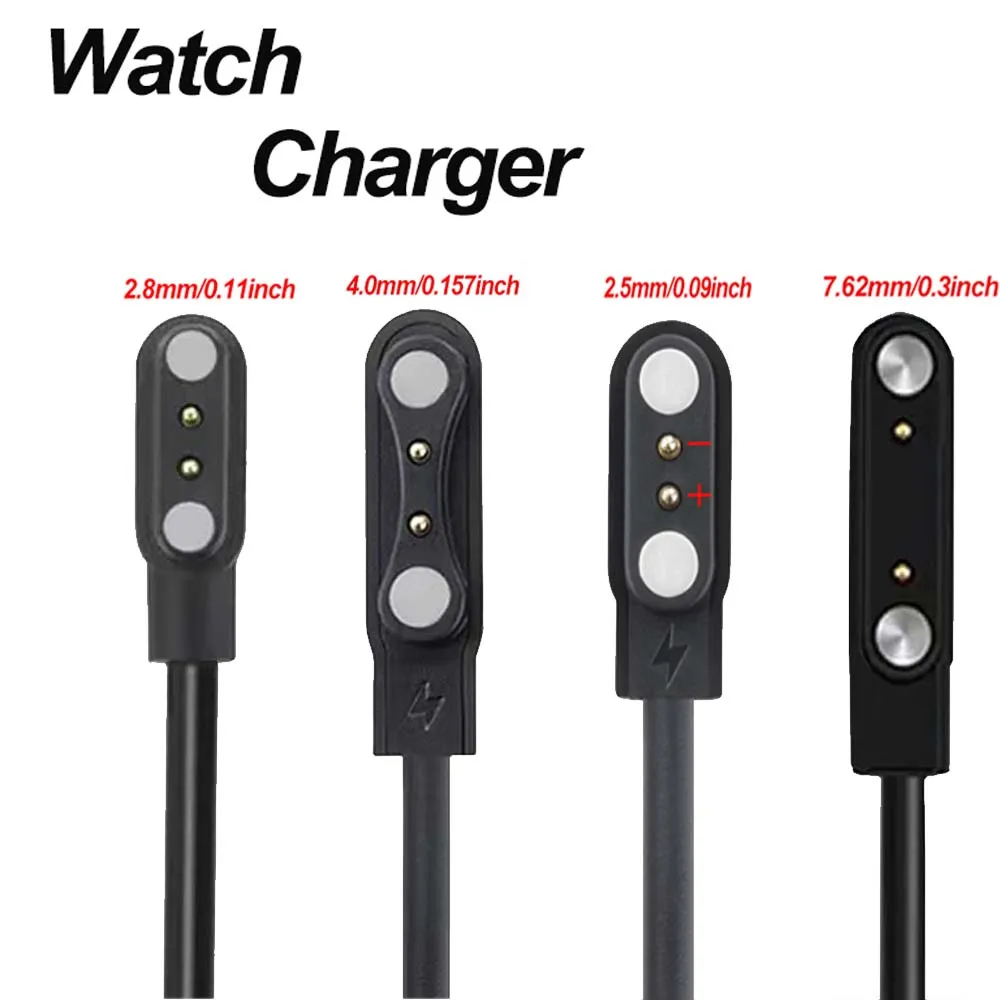 2-Pin 4-Pin Watch Dock Charger Adapter USB Charging Cable Cord for Smartwatch Power Charge Wire Accessories,Magnetic Charger