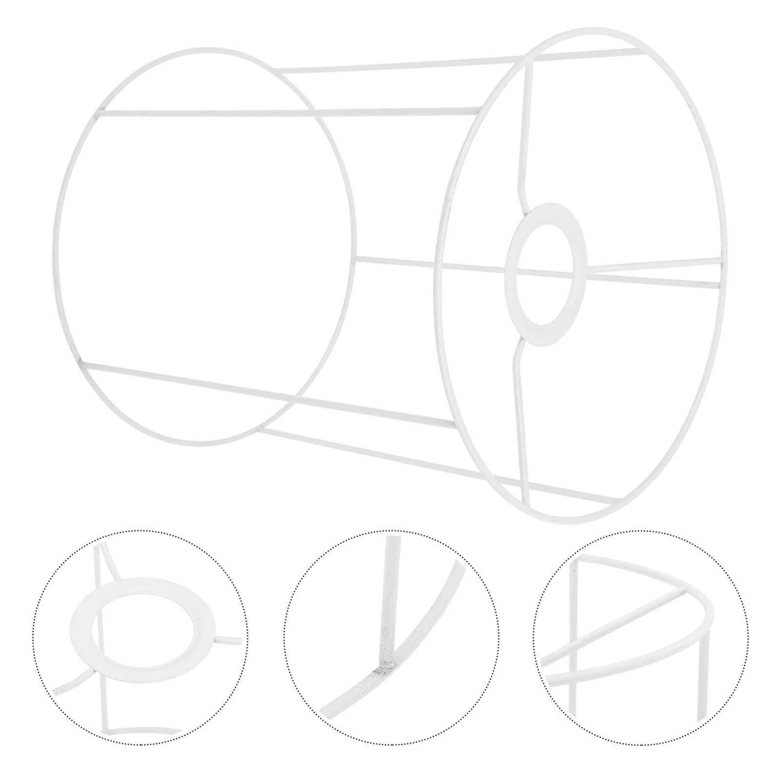 

Wrought Iron Lampshade Holder Woven Frame Vintage Light Stand DIY Bracket Desk Table Making Supply Hanging