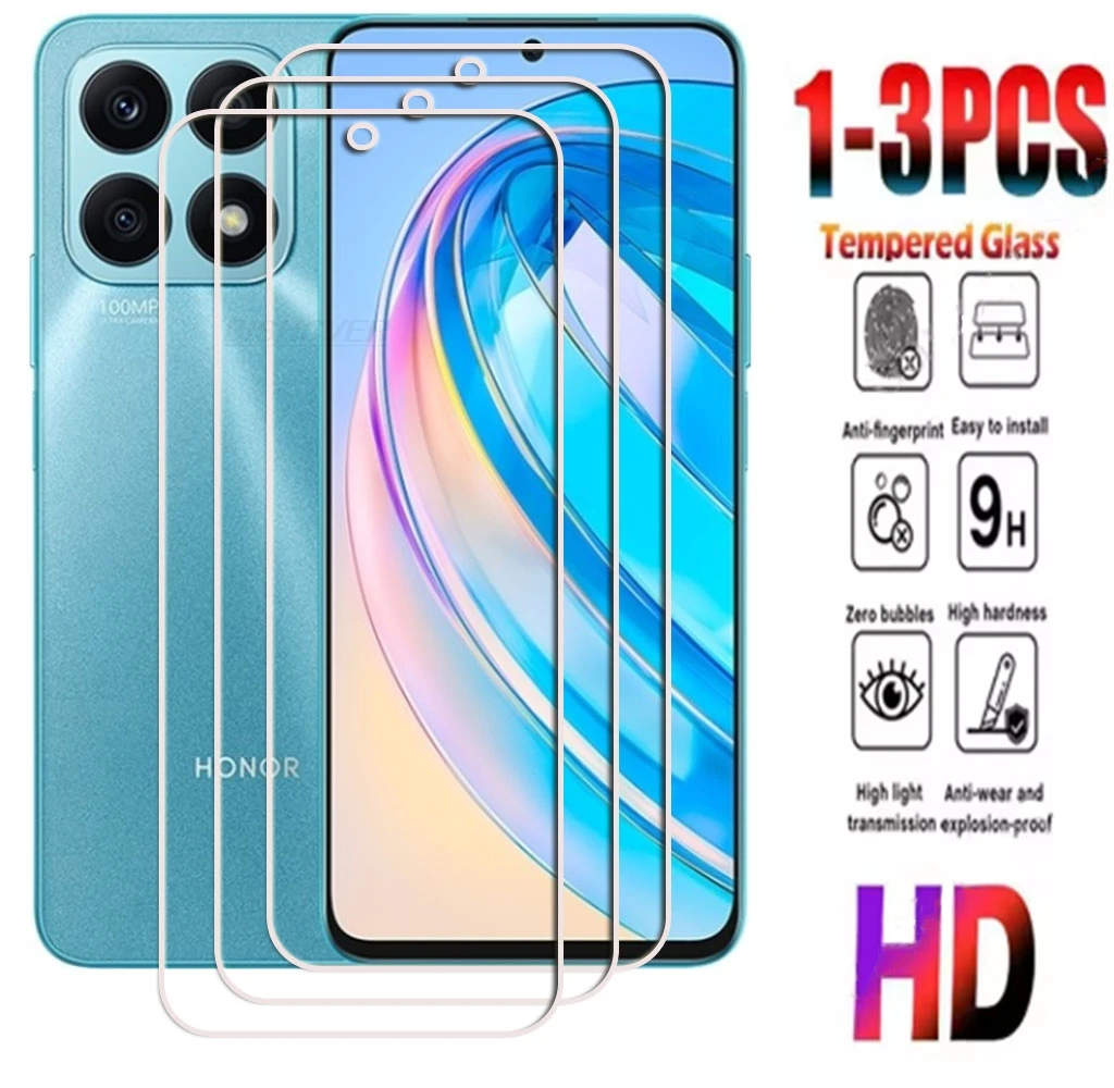 

1-3 шт. закаленное стекло 9H для Honor X8a X8 4G 6,7 дюйма HonorX8a HonorX8 TFY-LX1 TFY-LX TFY-LX3, защитная пленка для экрана
