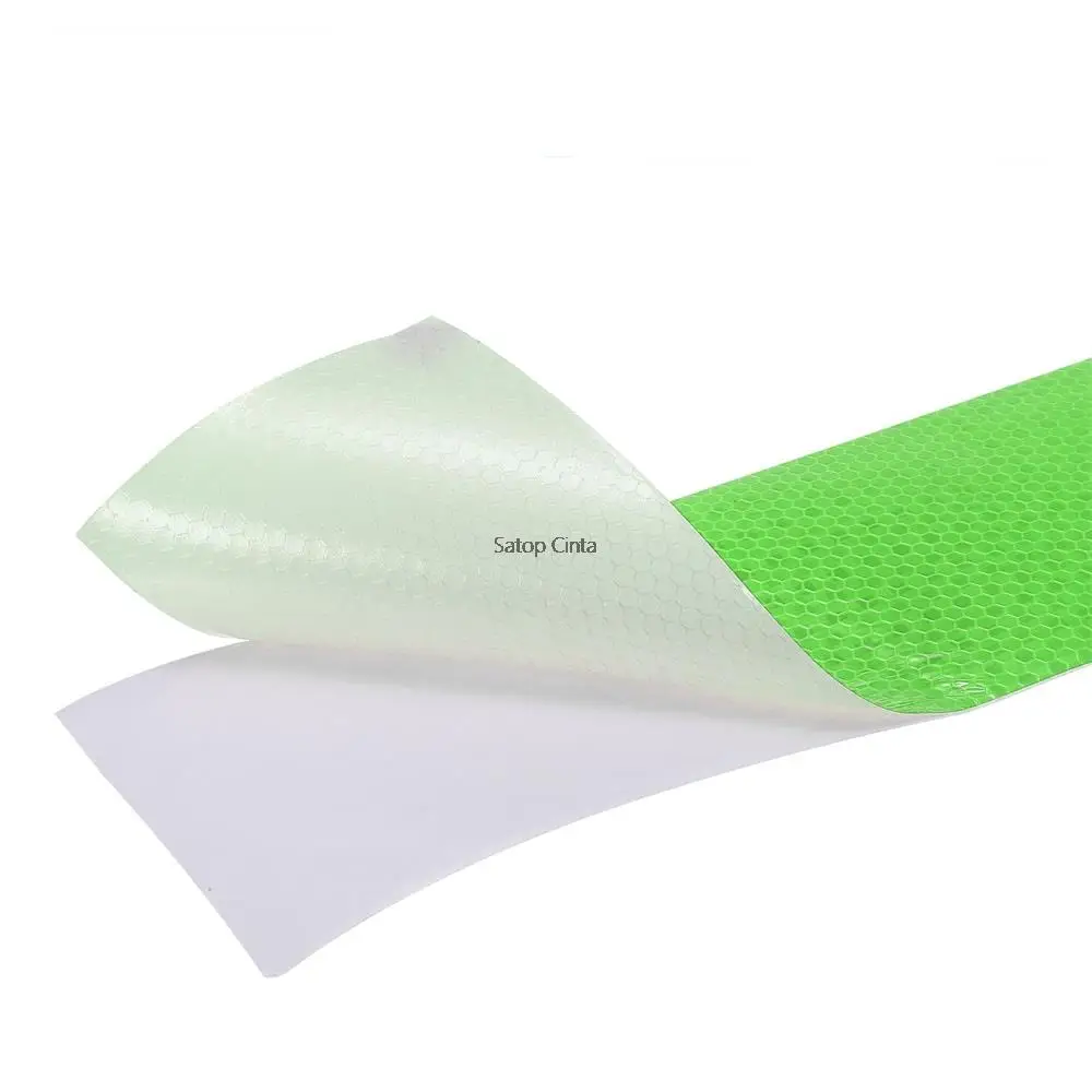 20cm*5M Green Car Reflective Tape Decoration Sticker Warning Safety Reflection Tape Film Auto Waterproof Adhesive Reflector Film